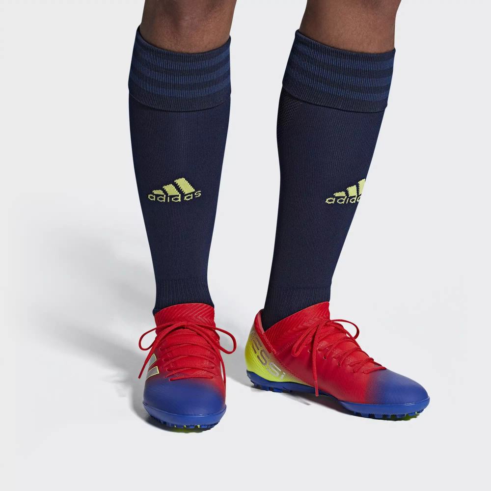 Adidas Nemeziz Messi Tango 18.3 Turf Tenis De Futbol Rojos Para Mujer (MX-32180)